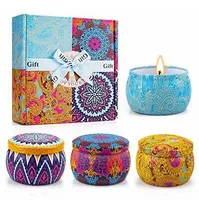 Comprar Velas Perfumadas De Soja 4 Piezas Multicolor Con Caja