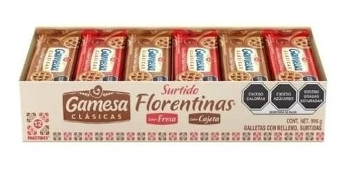 Florentinas Gamesa Surtidas Con 12 Paketines De 83 G C/u