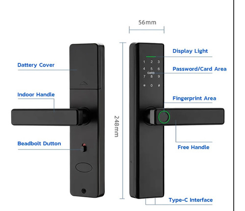 Cerradura Inteligente Chapa Smart X7 Wifi Tuya Smartlife