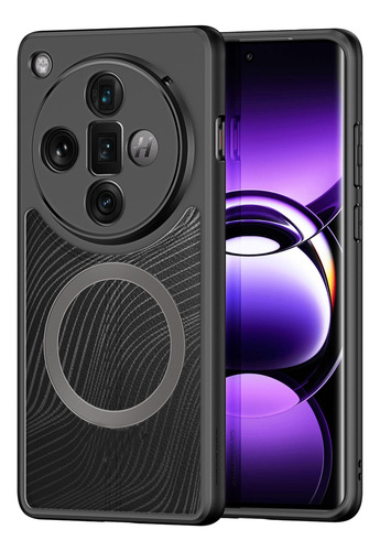 Funda Negra Esmerilada Para Oppo Find X7 Ultra