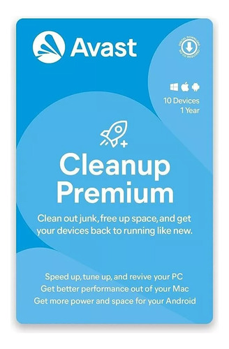 Avast Cleanup Premium 2024 - 10 Dispositivos - 1 Año