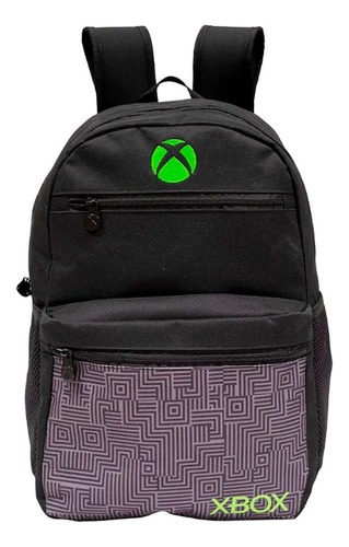 Mochila Escolar De Costas Jogo Game Xbox - Preto