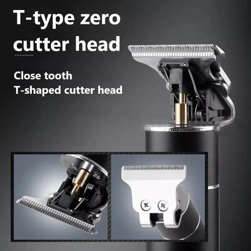 Patillera Corta Pelo Kemei Km-1943 negra 110V/220V Recargabl