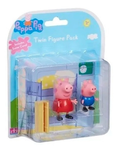Figura de acción  Peppa Pig Peppa Pig Peppa y George de Caffaro Peppa Pig