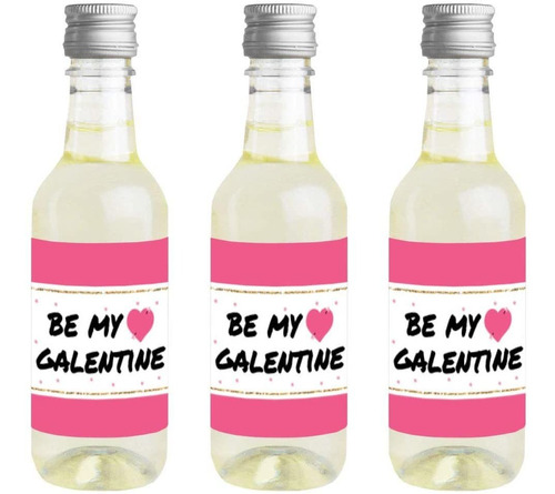 Be My Galentine - Mini Etiquetas Adhesivas Para Botella...