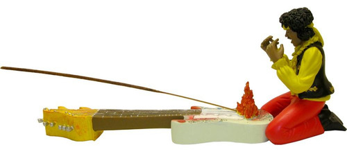 Estatua De Jimi Hendrix Guitarra Ardiente Quemador De Inci