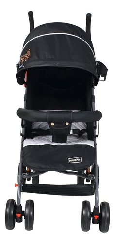Coche Paragüita Reforzado Bebe Paseo Carrito Bipokids Negro Gris