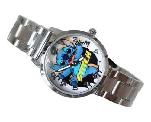 Reloj Stitch Con Pulsera Metálica 