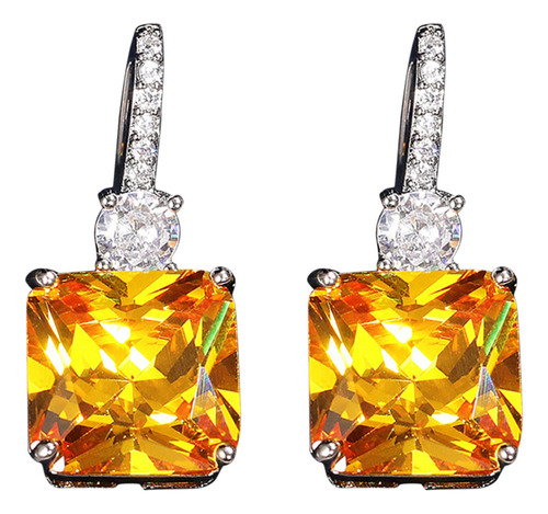 Pendientes F Modernos Con Forma De Perla Y Cristal Que Brill