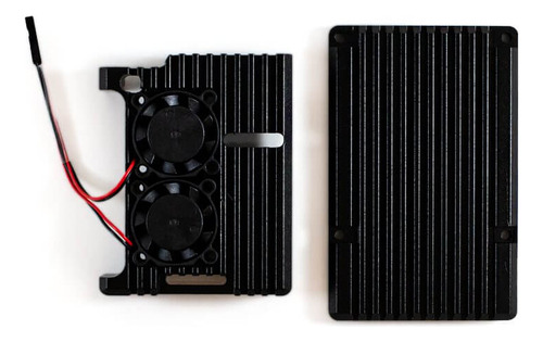 Raspberry Pi 4 B Carcasa Case Disipador Aluminio Doble Venti