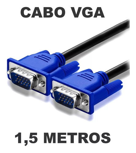 Adaptador Hdmi / Vga + Cabo Vga 1,50 Mts -conversor Vga/hdmi