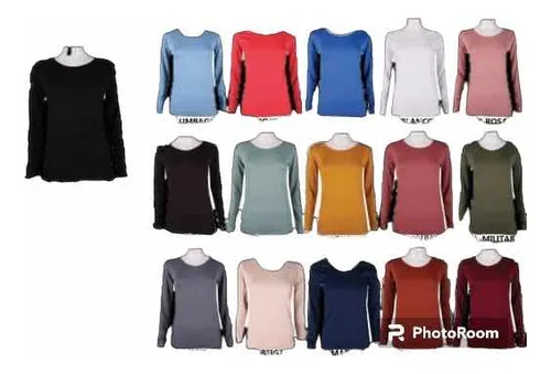 10 Blusa T rmica Afelpada Cuello Redondo Dama