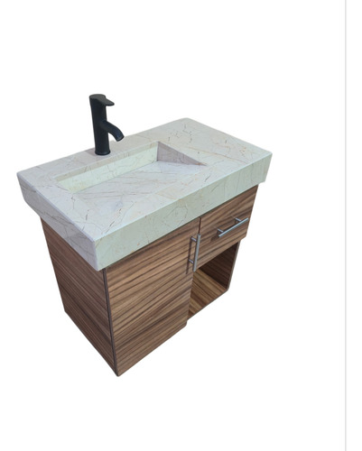 Gabinete De Baño Latte Pyc C/lavamanos Cascada 70x40x70