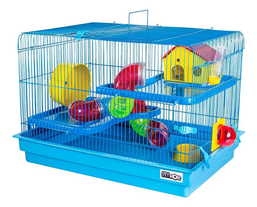 Gaiola Para Hamster Roedor Rato Space Azul