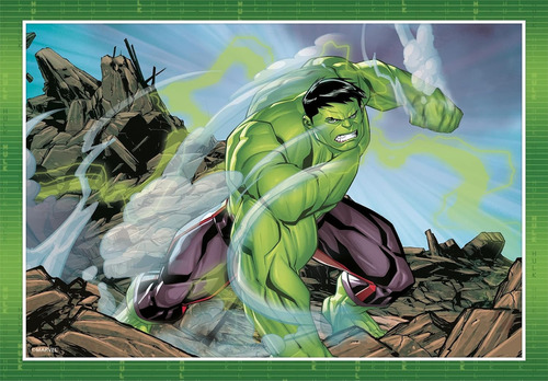 4 Rompecabezas Progresivos Marvel Avengers Clementoni Hulk
