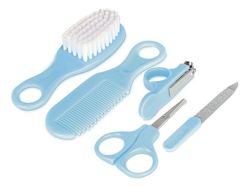 Kit Primeiros Cuidados Do Bebê Cor Azul Adoleta