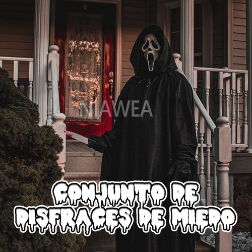 . 3pz Disfraz For Ghostface Scream For Adulto Con Máscara Y