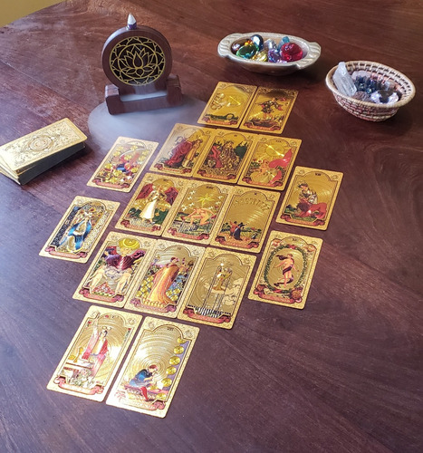 Lectura De Tarot A Distancia+cristal Lemuria+oráculo Gemas