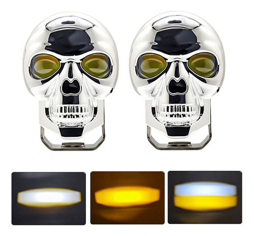 Par Luces Led Auxiliares Faros De Lupa Para  100w 12000lm