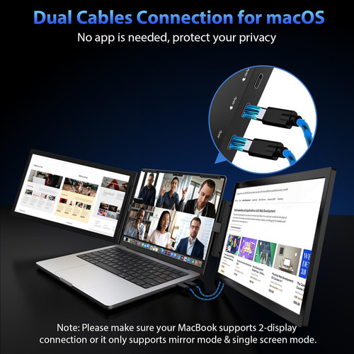 Extensor De Pantalla De La Computadora Portátil Triple 14 Y