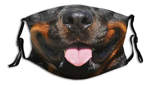 Funny Dog Rottweilers Face Mask Reusable Washable Dog F...