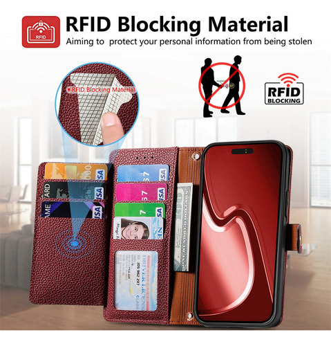 Funda De Piel Tipo Cartera For Teléfono Sharp Sense
