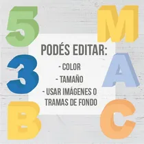 Comprar Kit Imprimible Moldes Letras Numeros 3d (editables)