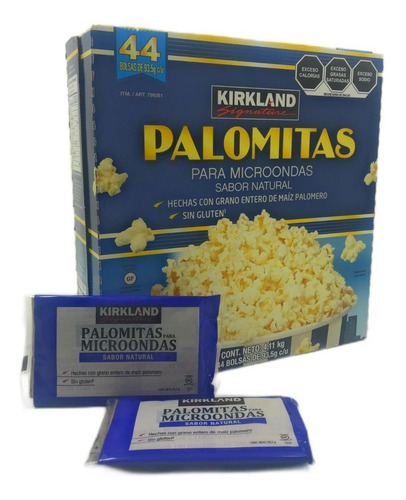 Palomitas Microondas Sabor Natural Kirkland Signature 44 Pzs