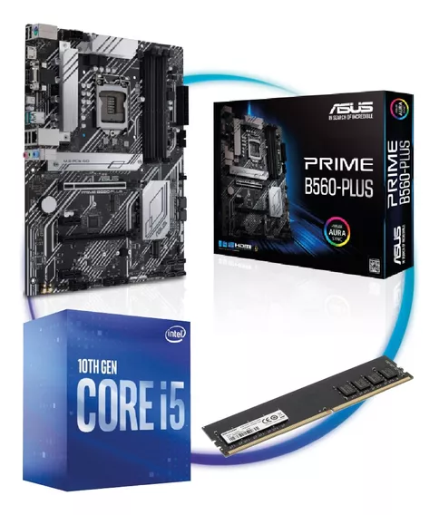 Combo - Mother Asus B560-plus + Intel Core I5 10400 + 8gb