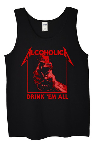 Polera Musculosa Metallica Alcoholica Drin Metal Abominatron