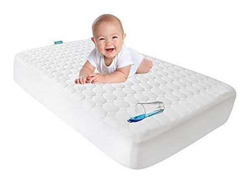 Protector De Colchon Biloban Para Cuna Impermeable Blanco