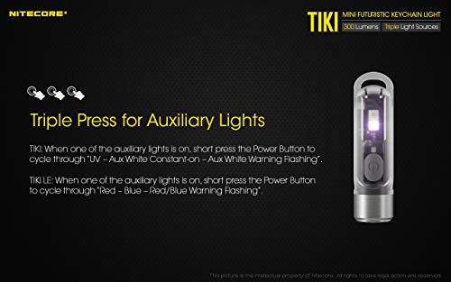 Linterna Llavero Recargable Usb Nitecore Tiki 300 Lm Con Cab