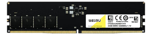 Memória Ram Gamer 32gb 1 Weimu Ddr5 1x32gb 5200mhz Desktop