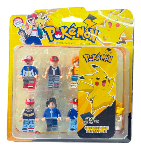 Set 6 Minifiguras Pokemon Go Bloques Construccion Armables