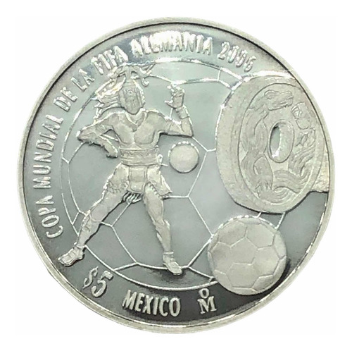 Moneda De Plata 5 Pesos Copa Mundial Fifa Alemania 2006