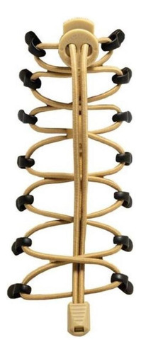 Cordón elástico para botas beige con cordones