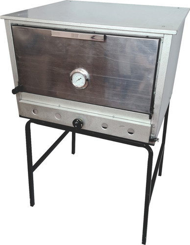 Horno Pizzero Rotisero 12 Moldes Fte. Acero Inox. C/ Base F.l