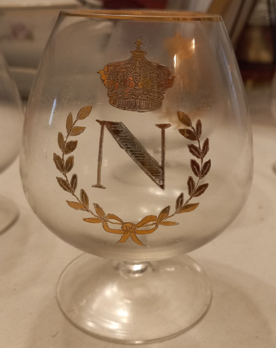 5 Copas Cognac Napoleón Cristal Murano Década 50 Sin Envios)