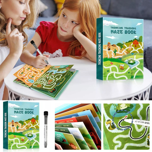 Libro De Ejercicios De Laberintos Para Niños 24 Desafíos