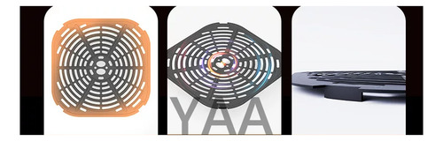 Freidora De Aire Digital Yaa® Con Capacidad De 12lcolor Gris