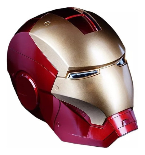 Casco De Iron Man Con Luz Led, Máscara De Pvc Cosplay, 1:1.