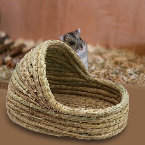 Casa De, Cama, Juguete Para Masticar, Paja 27cmx18cm