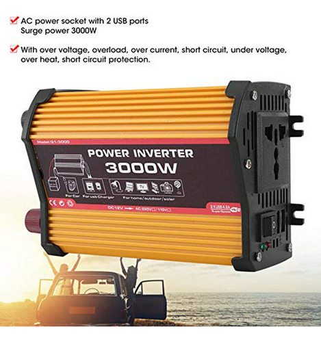 Convertidor Para Auto - Inversor Doble Usb 110v Rápido