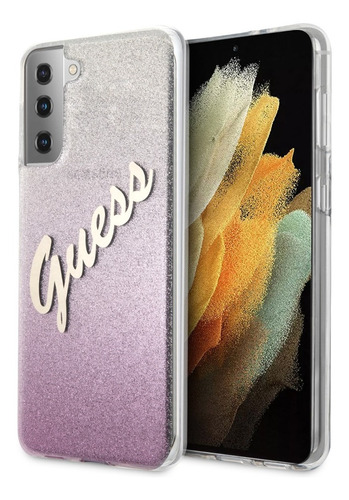 Funda Case Guess Tipo Glitter Samsung S21 Original