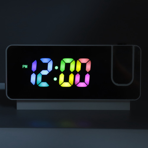 Reloj Despertador De Proyección, Brillo Ajustable, Número Co