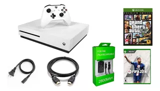 Xbox One S 500gb 2games Fifa Y Gta Kit Juega Carga
