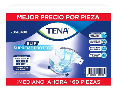 Tena Slip Supreme Mediano 60 Pzas