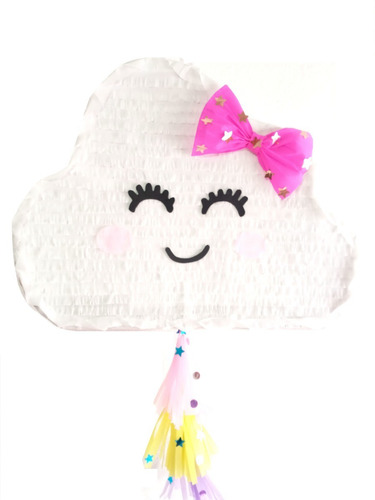 Piñata Nube Personalizada Decoración Fiesta Arcoíris Kawaii