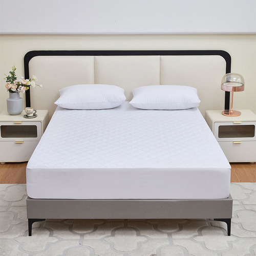 Funda De Colchón Tamaño Queen 100 % Impermeable De 200 X 150 Blanco Matrimonial