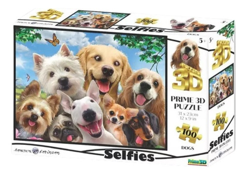 Puzzle Rompecabeza 100 Pzs Prime 3d Selfie De Perros 10747